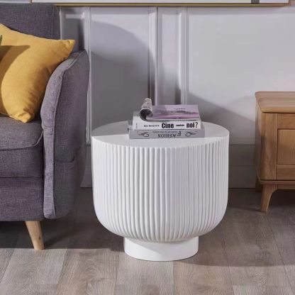 Nordic Cylinder Striped Side Table — A / Blue