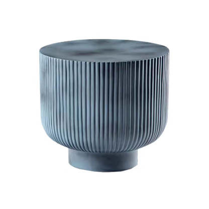 Nordic Cylinder Striped Side Table — B / Blue