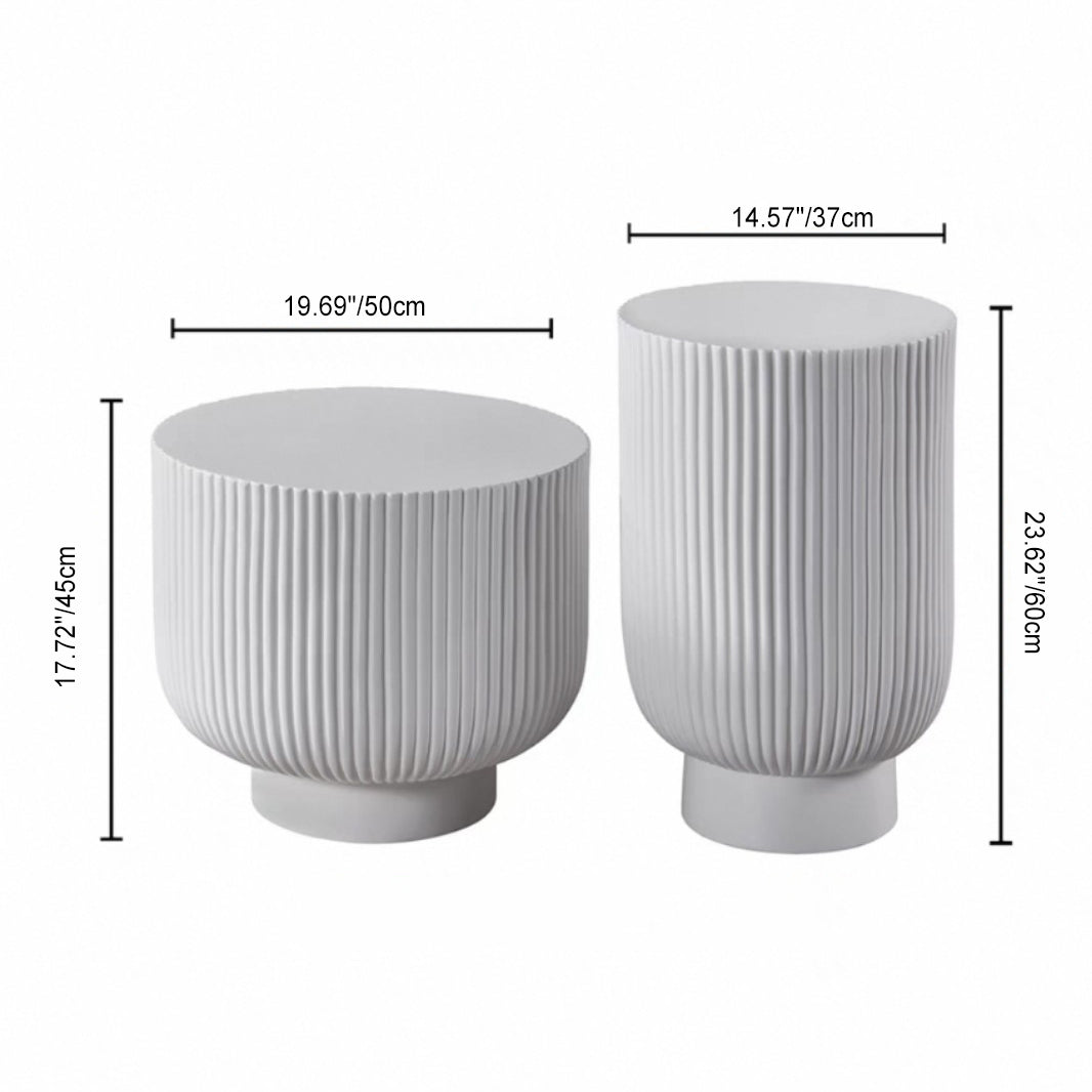 Nordic Cylinder Striped Side Table