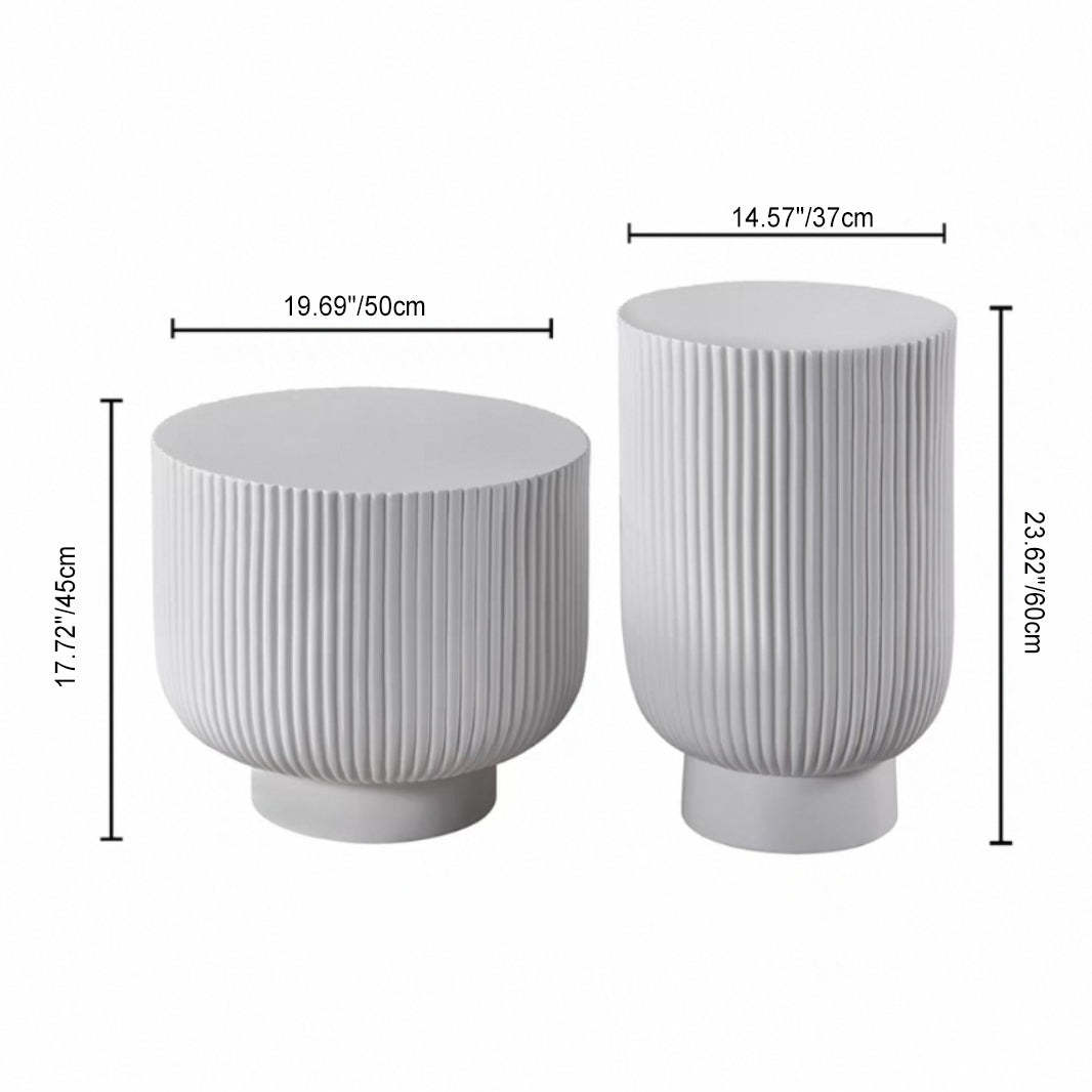 Nordic Cylinder Striped Side Table