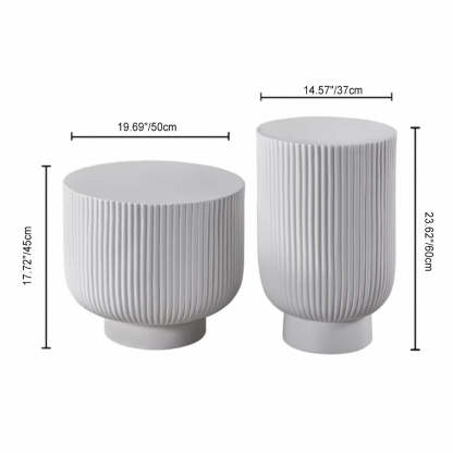 Nordic Cylinder Striped Side Table