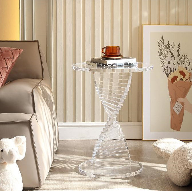 Modern Acrylic Rotating Gourd Coffee Table