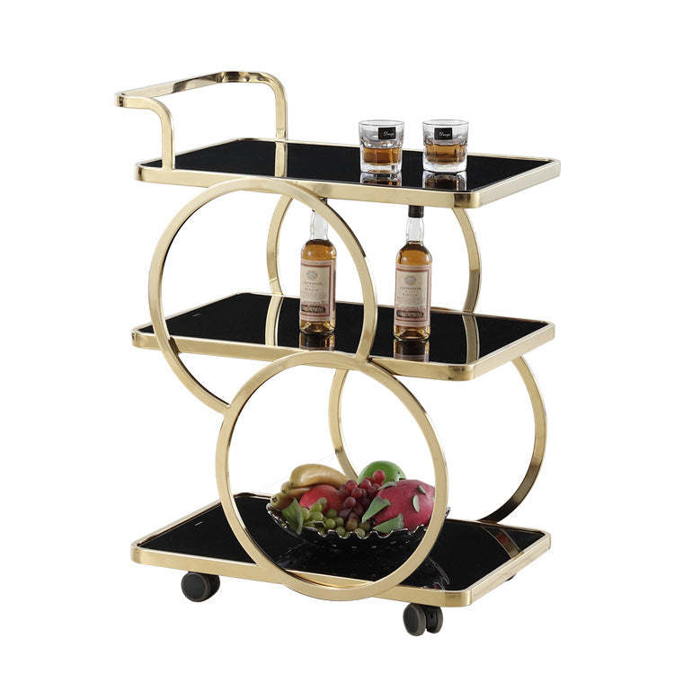 Modern Glass 3-Tier Movable End Table