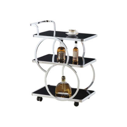 Modern Glass 3-Tier Movable End Table