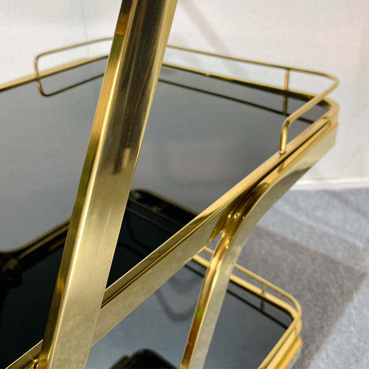 Modern Glass 3-Tier Movable End Table
