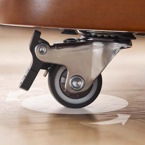 Retro Glass Iron 3-Tier Movable Side Table