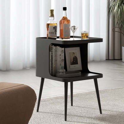 Nordic Carbon Steel Storage End Table
