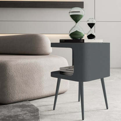 Nordic Carbon Steel Storage End Table