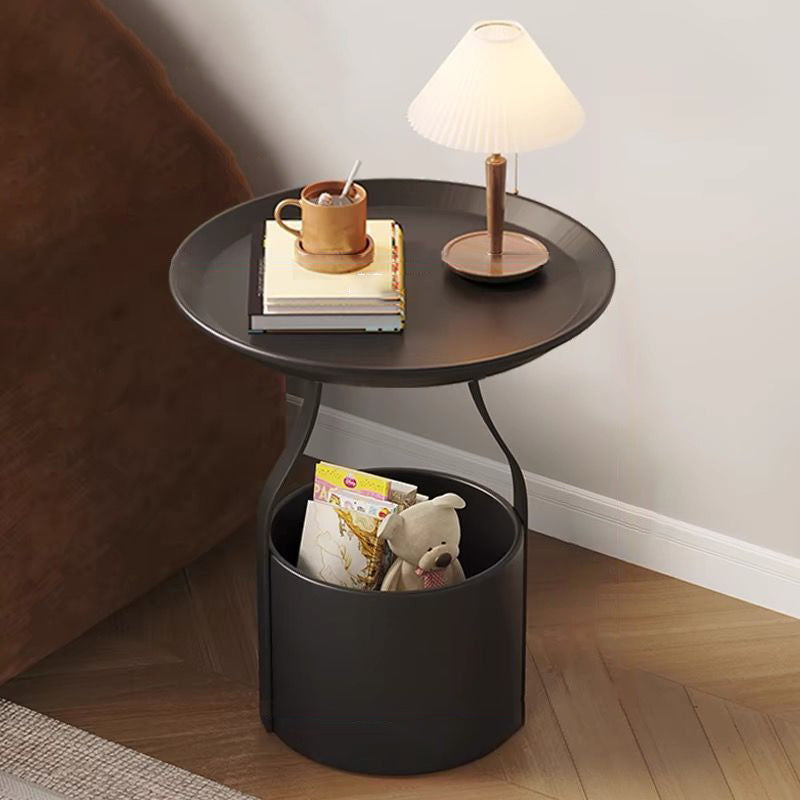 Modern Cylinder Iron Storage End Table