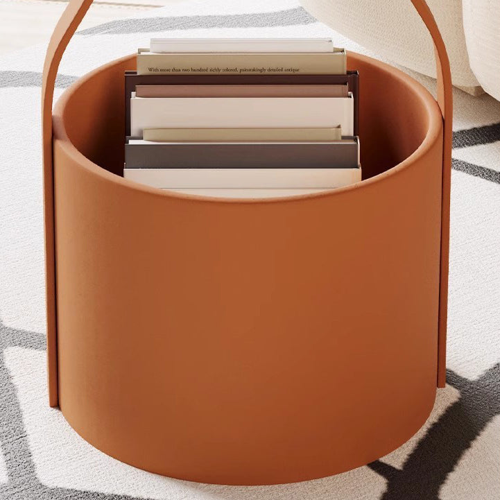 Modern Cylinder Iron Storage End Table