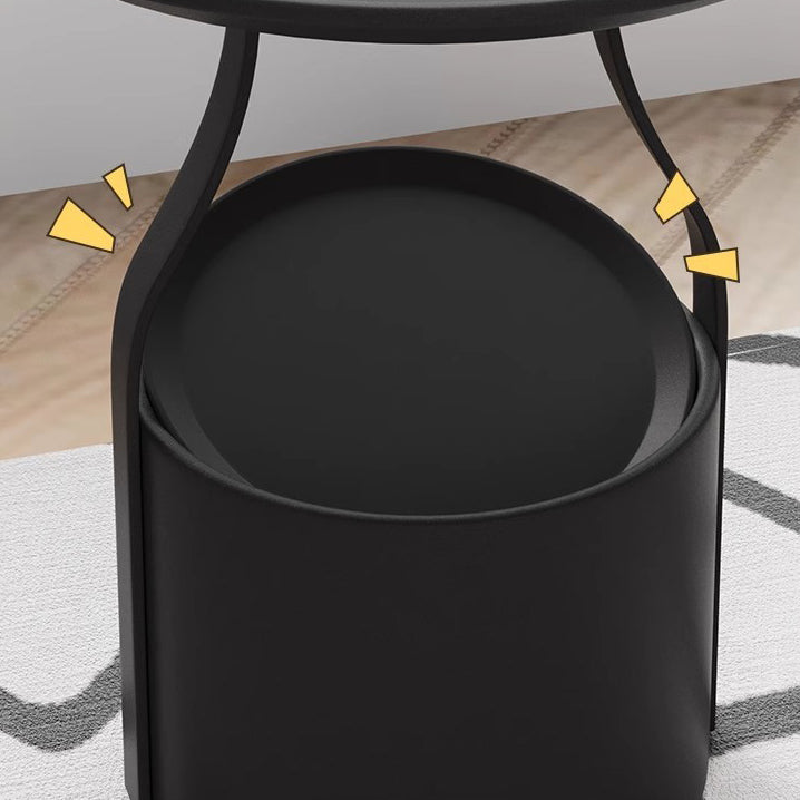 Modern Cylinder Iron Storage End Table