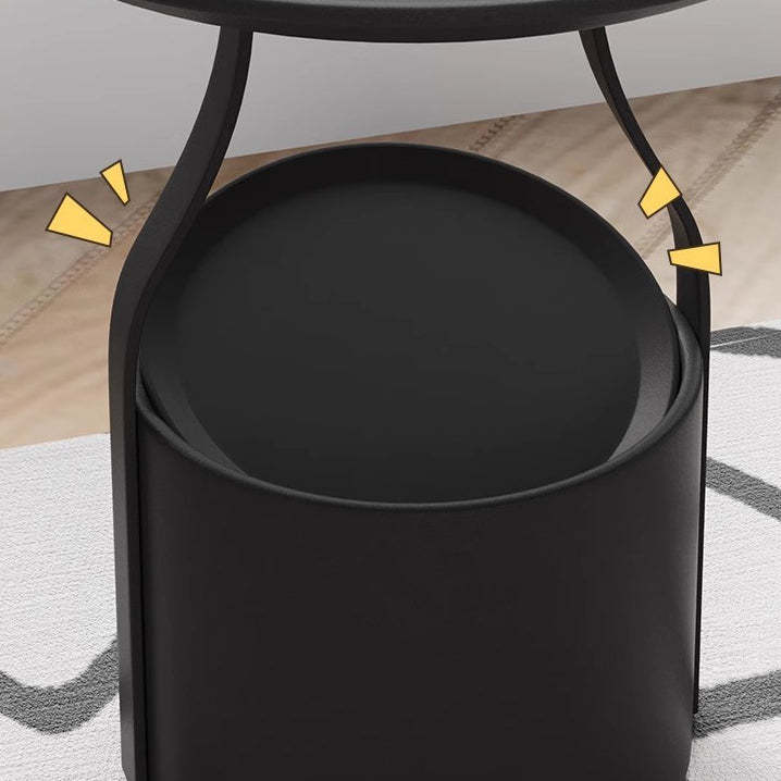 Modern Cylinder Iron Storage End Table