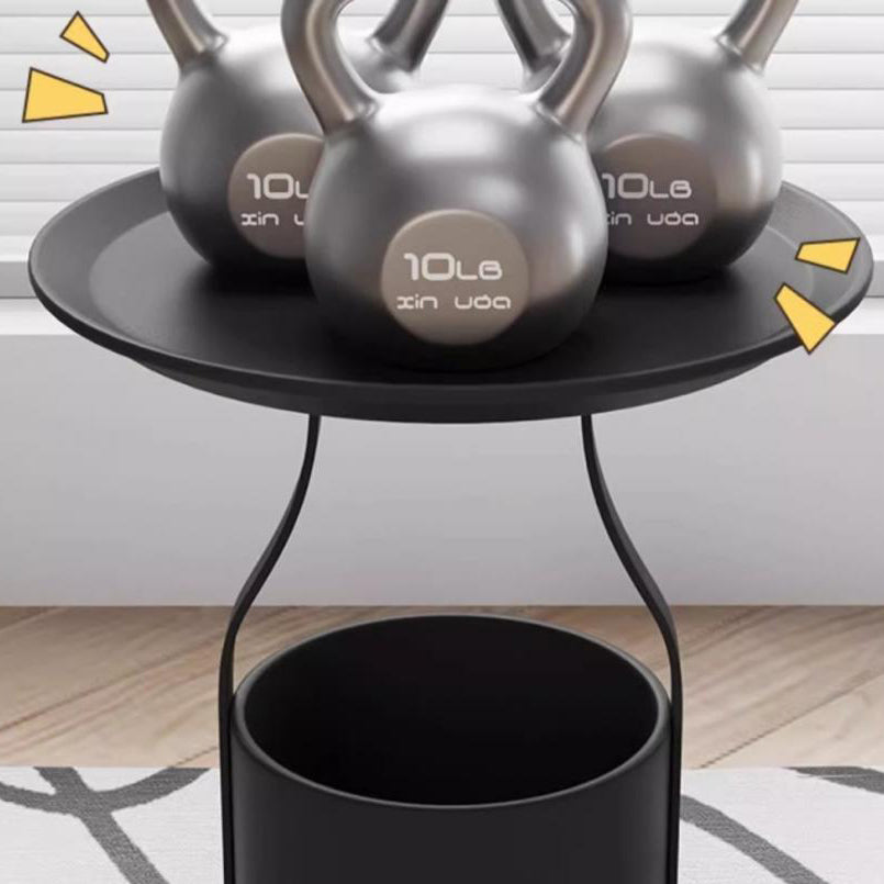 Modern Cylinder Iron Storage End Table