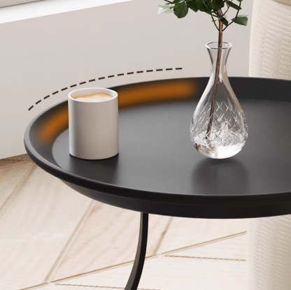 Modern Cylinder Iron Storage End Table