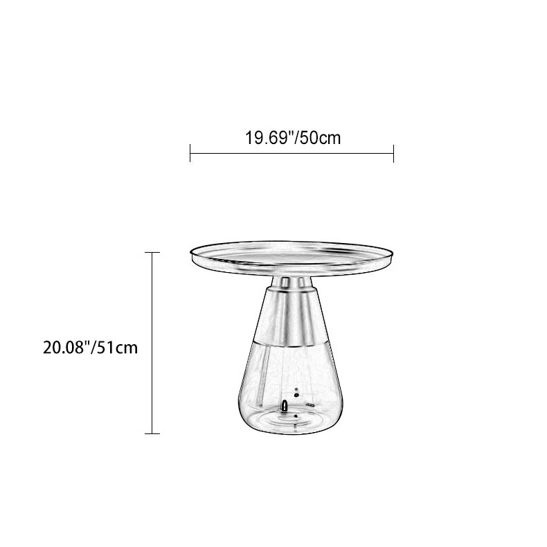 Scandinavian Drop Metal Glass Coffee Table