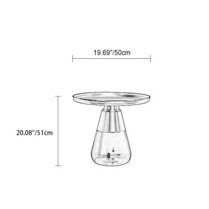 Scandinavian Drop Metal Glass Coffee Table
