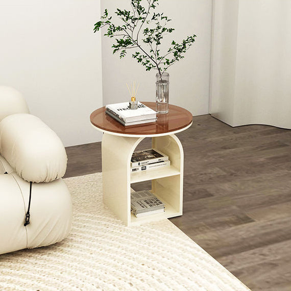 Nordic Arched Glass Iron End Table
