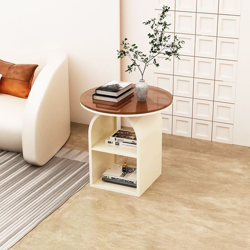 Nordic Arched Glass Iron End Table