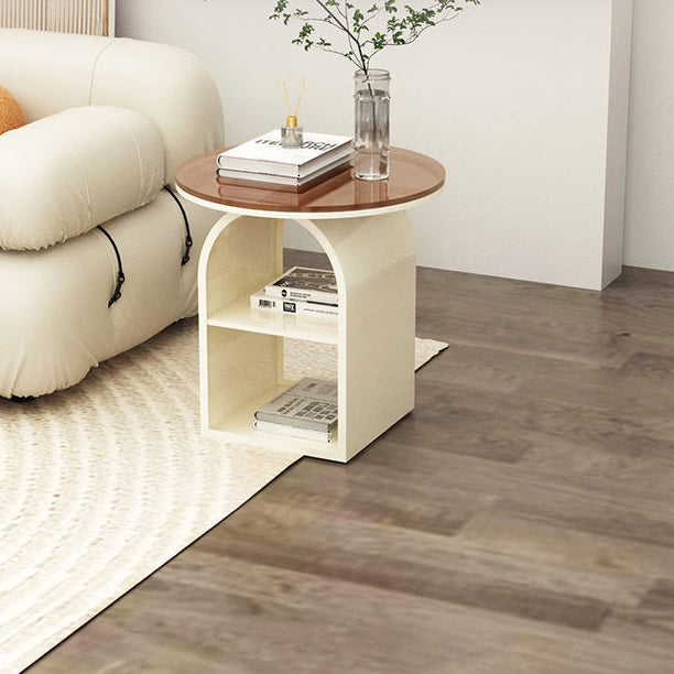Nordic Arched Glass Iron End Table