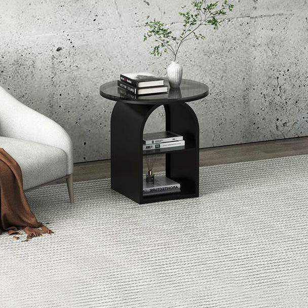 Nordic Arched Glass Iron End Table