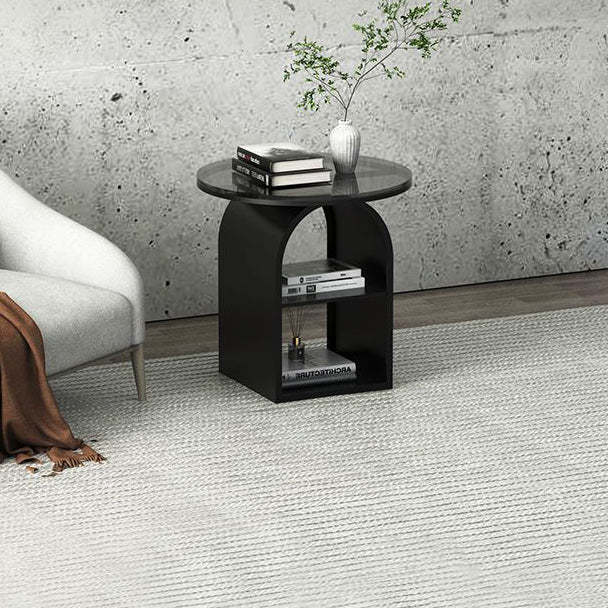 Nordic Arched Glass Iron End Table