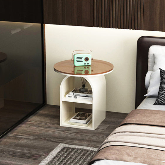 Nordic Arched Glass Iron End Table