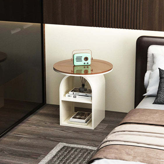 Nordic Arched Glass Iron End Table
