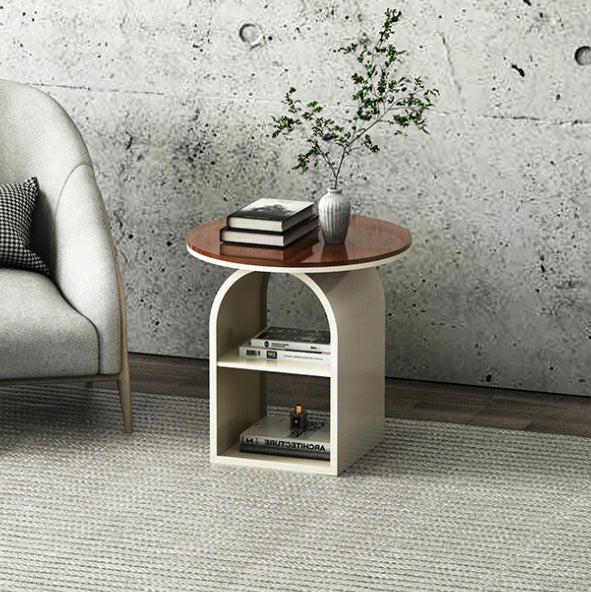 Nordic Arched Glass Iron End Table
