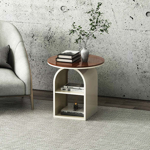 Nordic Arched Glass Iron End Table