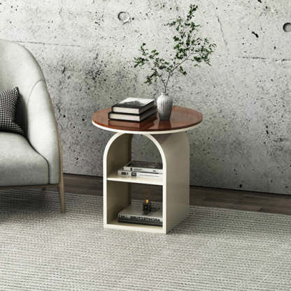 Nordic Arched Glass Iron End Table