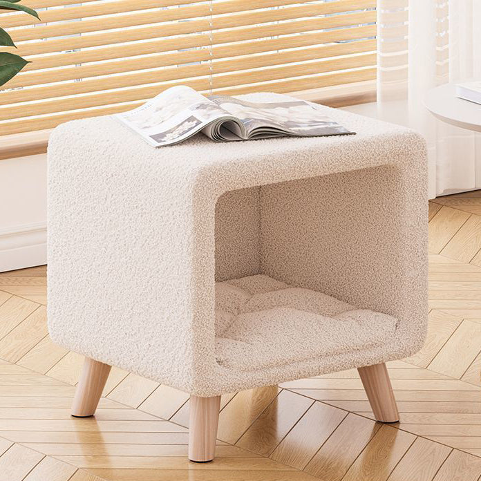 Modern Wool Wood Cat Nest Nightstand