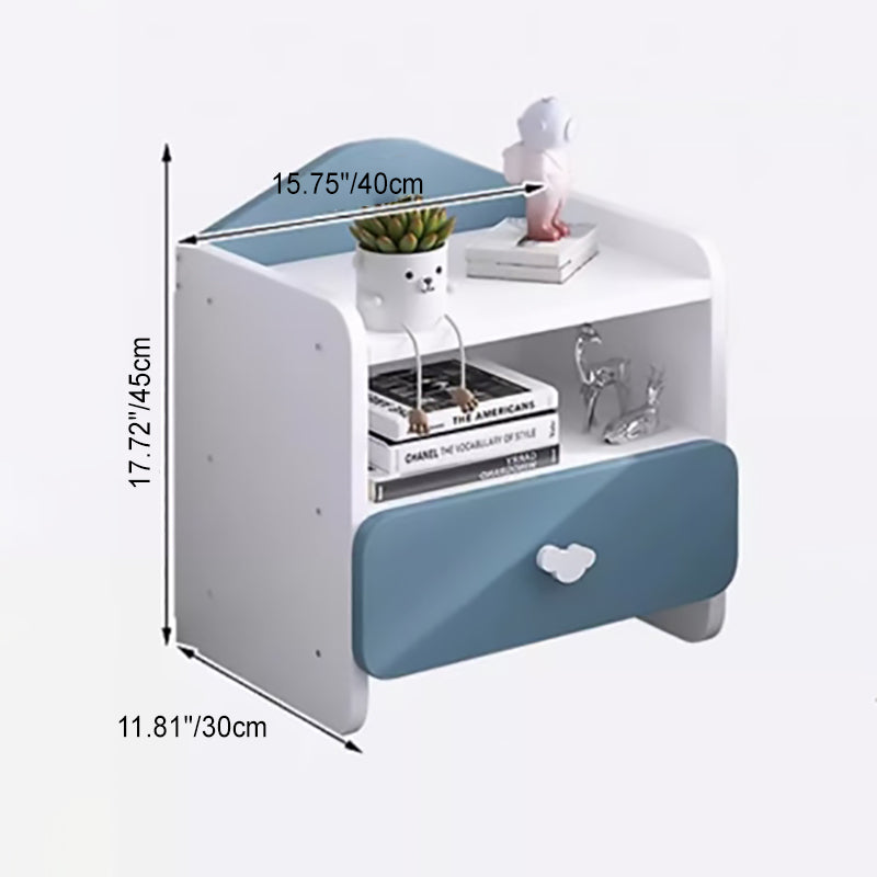 Kids Cloud Handle Nightstand 1/2-Drawer