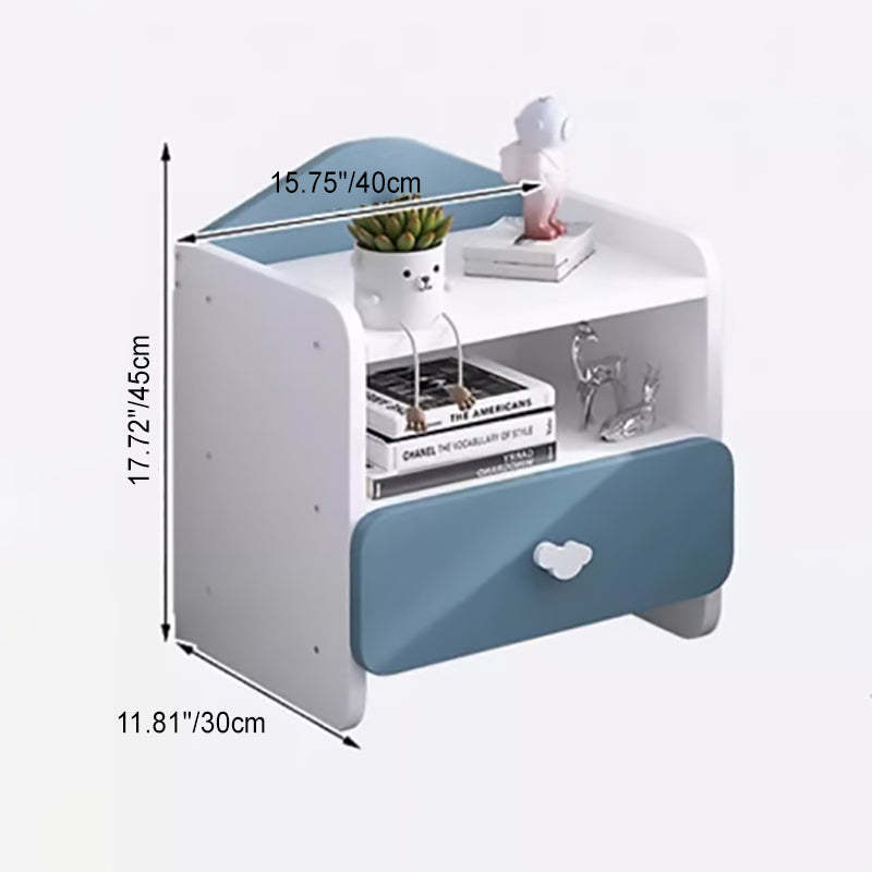 Kids Cloud Handle Nightstand 1/2-Drawer