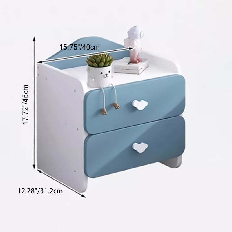 Kids Cloud Handle Nightstand 1/2-Drawer