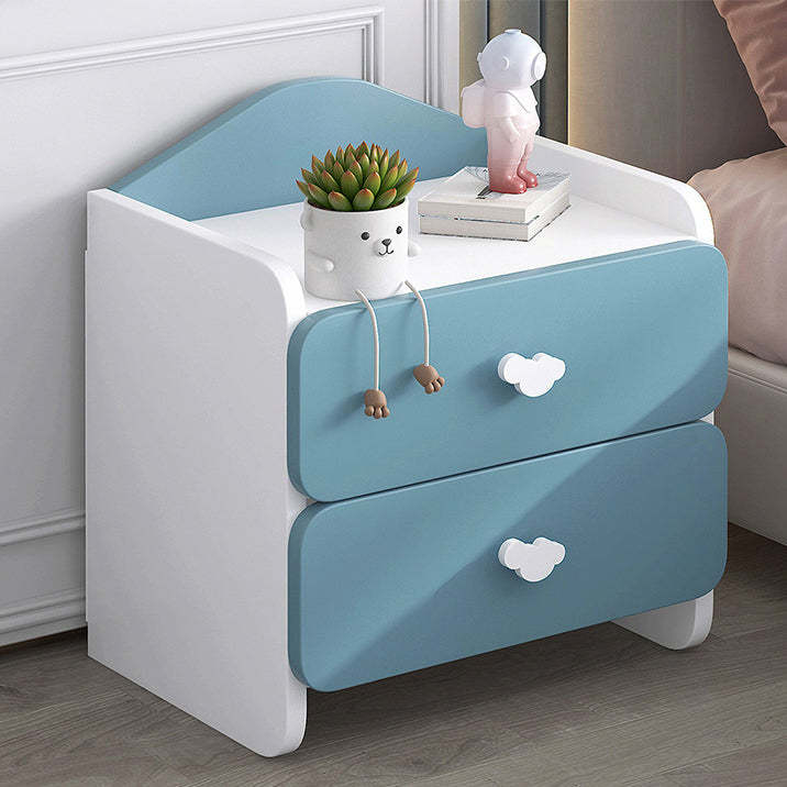 Kids Cloud Handle Nightstand 1/2-Drawer — A / Pink
