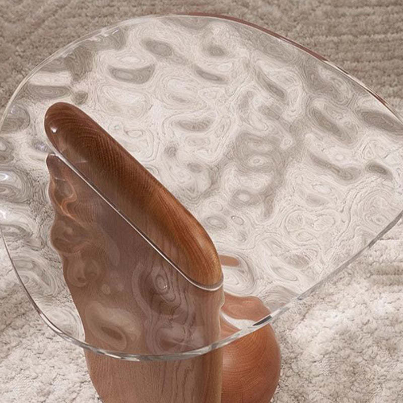 Nordic Ripple Plexiglass Oak Coffee Table