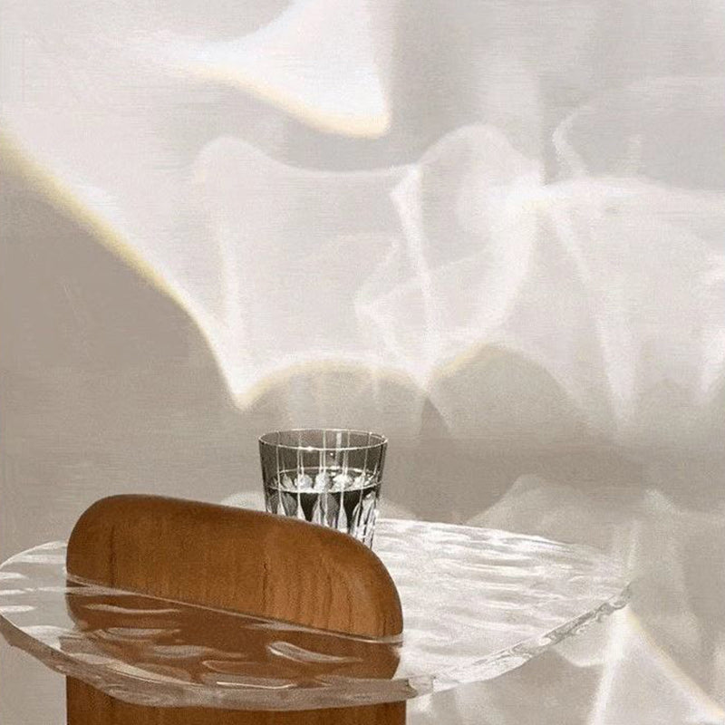 Nordic Ripple Plexiglass Oak Coffee Table