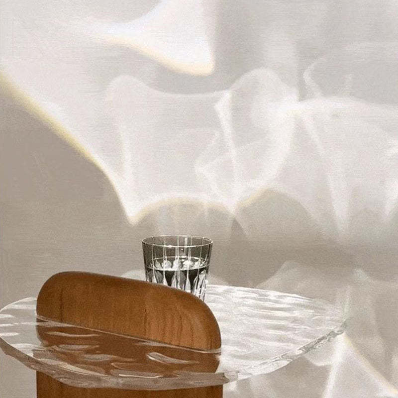 Nordic Ripple Plexiglass Oak Coffee Table