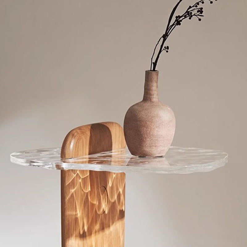 Nordic Ripple Plexiglass Oak Coffee Table