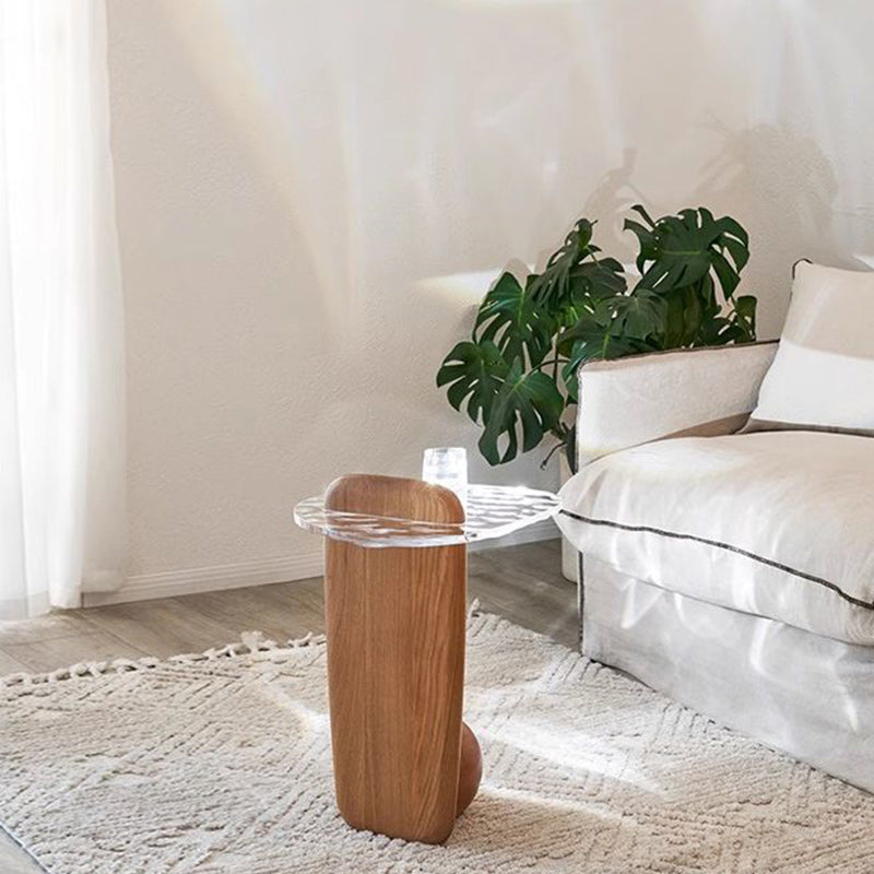 Nordic Ripple Plexiglass Oak Coffee Table