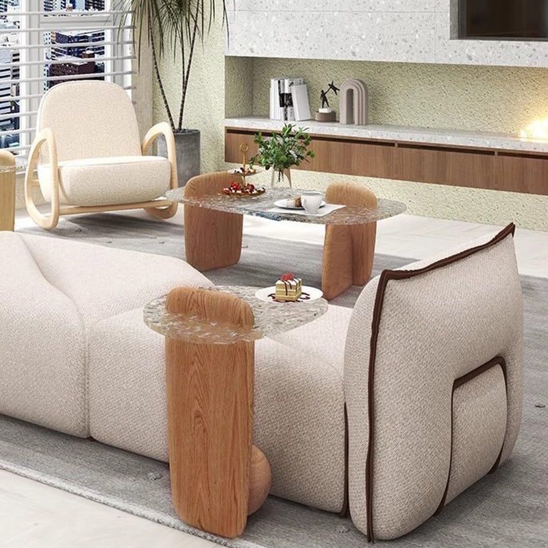 Nordic Ripple Plexiglass Oak Coffee Table