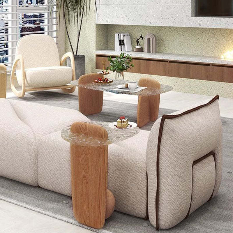 Nordic Ripple Plexiglass Oak Coffee Table