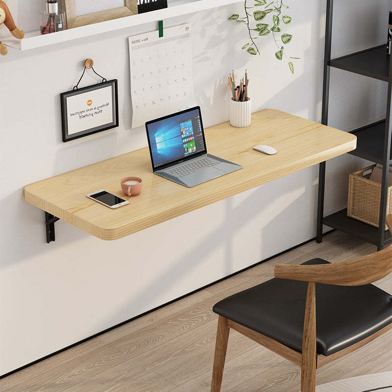 Minimalist foldable hanging wood bar tables in metal — 23.62"/60Cm / 11.81"/30Cm / Natural Wood