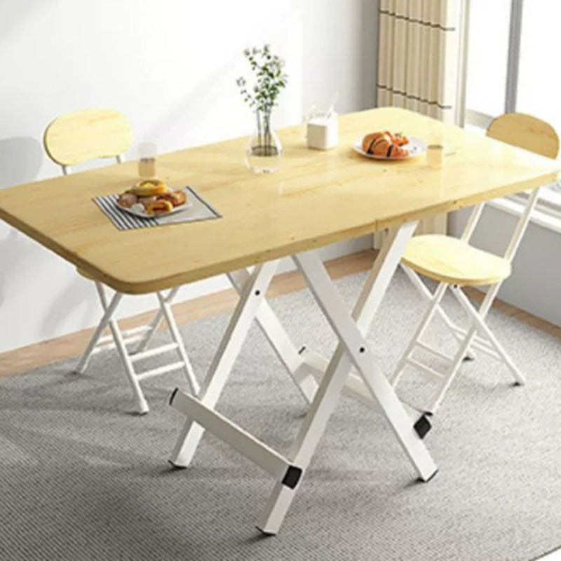 Minimalist Engineered Wood Steel Foldable Dining Table for 1-8 — Large - Black