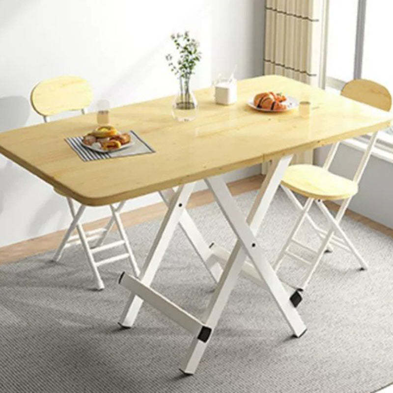 Minimalist Engineered Wood Steel Foldable Dining Table for 1-8 — Large - Black