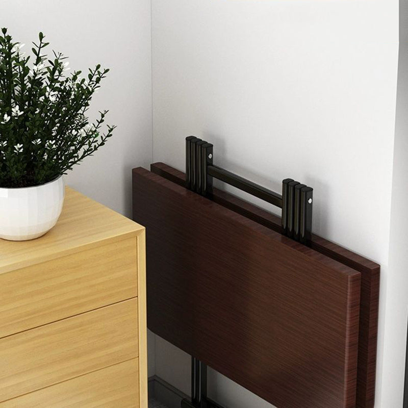 Minimalist Engineered Wood Steel Foldable Dining Table for 1-8
