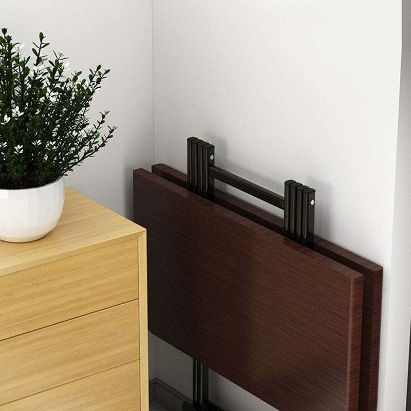 Minimalist Engineered Wood Steel Foldable Dining Table for 1-8