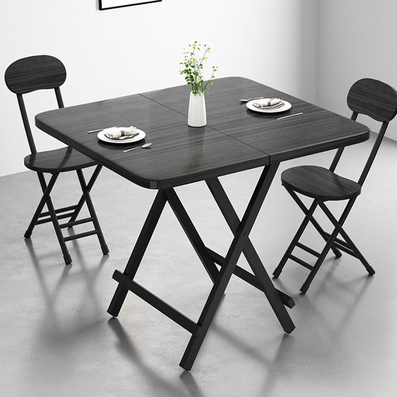 Minimalist Engineered Wood Steel Foldable Dining Table for 1-8