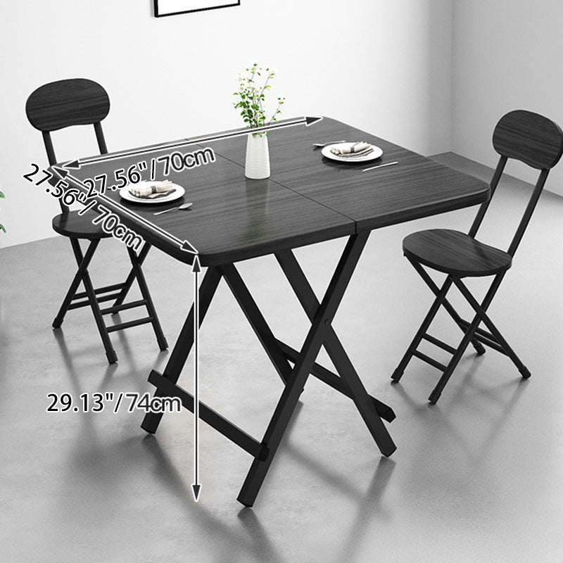 Minimalist Engineered Wood Steel Foldable Dining Table for 1-8 — Extra Large - Walnut Color