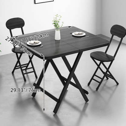 Minimalist Engineered Wood Steel Foldable Dining Table for 1-8 — Extra Large - Walnut Color